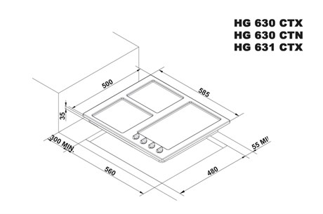 фото: Варочная панель Korting HG 631 CTX