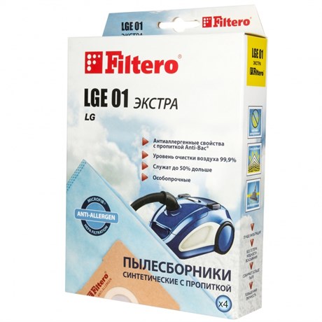 фото: Filtero LGE 01 (4) Экстра, пылесборники