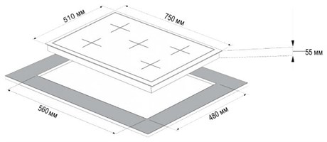 фото: Варочная панель Korting HG 797 CTX