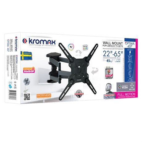 фото: Кронштейн для ТВ Kromax Optima-407 grey