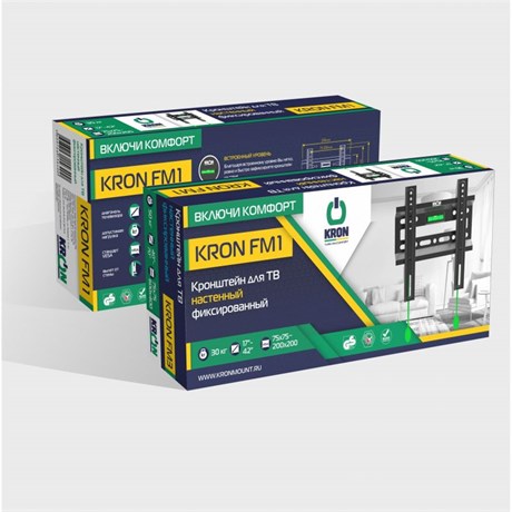 фото: Кронштейн для ТВ Onkron FM1 черный