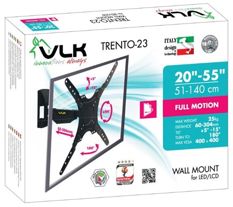 фото: Кронштейн для ТВ VLK Trento 23 black