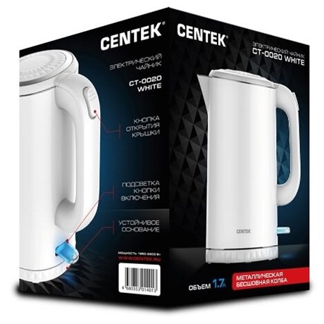 фото: Электрический чайник Centek CT-0020 белый