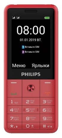 фото: Сотовый телефон Philips Xenium E169 красный