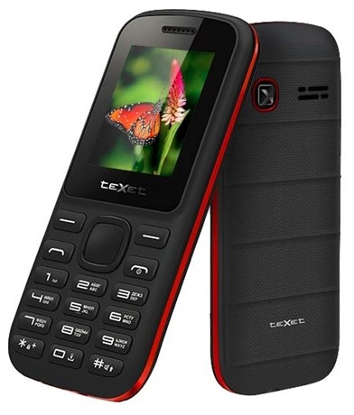 фото: Сотовый телефон Texet TM-130 черно-красный