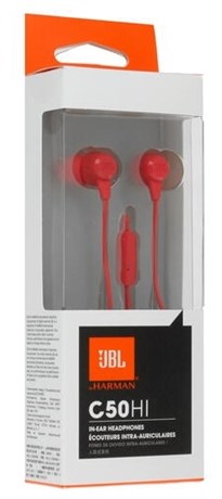 фото: Наушники JBL C50HI красный