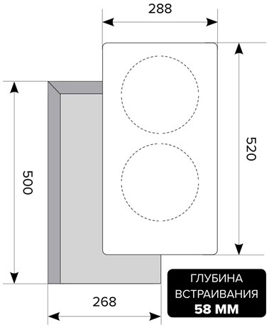 фото: Варочная панель LEX EVI 320 F BL