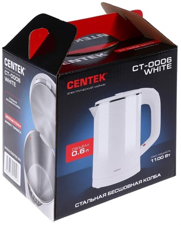 фото: Электрический чайник Centek CT-0006 белый
