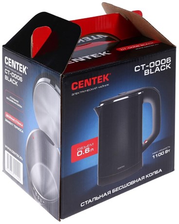 фото: Электрический чайник Centek CT-0006 черный