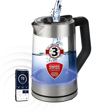 фото: Электрический чайник Polaris PWK 1725CGLD WIFI IQ Home