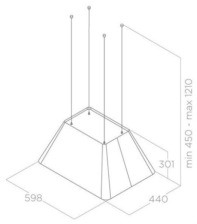 фото: Кухонная вытяжка ELICA Ikona Light BL Mat/F/60