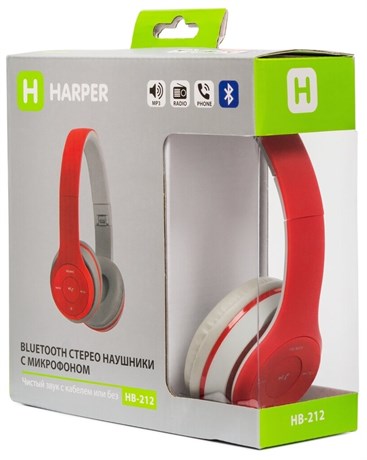 фото: Наушники Harper HB-212 красный