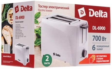 фото: Тостер Delta DL-6900  белый