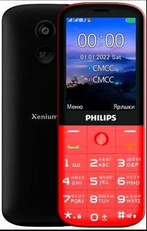 фото: Сотовый телефон Philips Xenium E227 красный