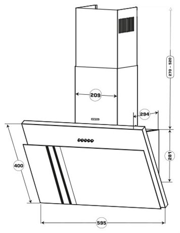 фото: Кухонная вытяжка Centek CT-1826-60 бежевый