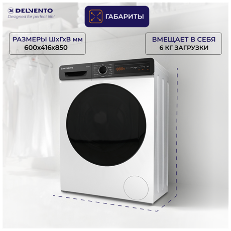 фото: Стиральная машина Delvento Energy Twist VW42653 Slim