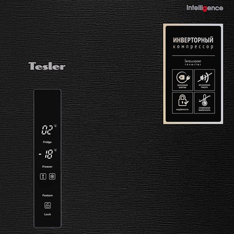 фото: Холодильник Tesler RCD-545I graphite