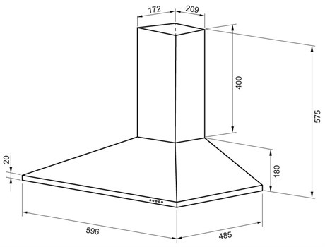 фото: Кухонная вытяжка Krona Ulrika 600 inox PB