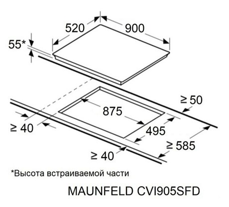 фото: Варочная панель Maunfeld CVI905SFLGR