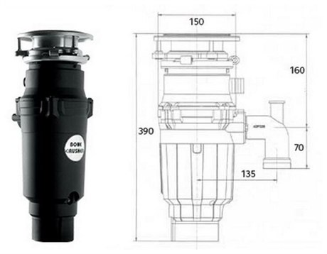 фото: Измельчитель пищевых отходов Bone Crusher BC 910-AS