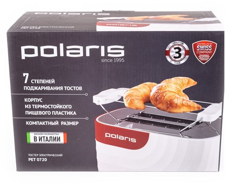 фото: Тостер Polaris PET 0720 белый/красный