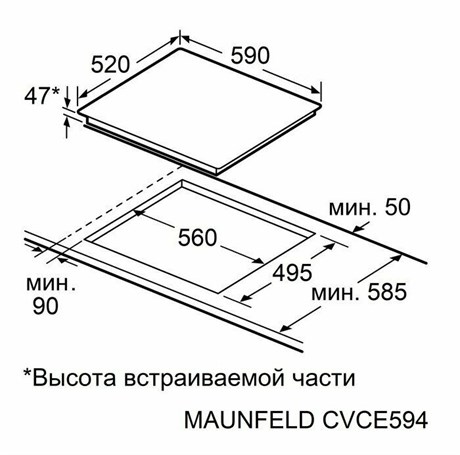 фото: Варочная панель Maunfeld CVCE594STBK