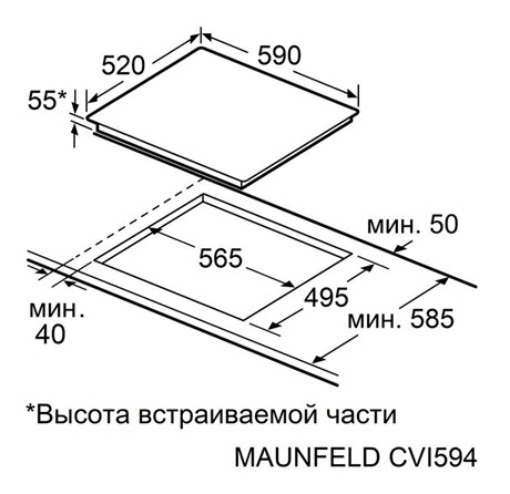 фото: Варочная панель Maunfeld CVI594SF2MBL LUX