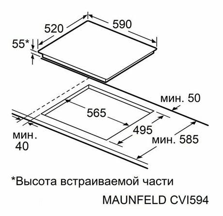 фото: Варочная панель Maunfeld CVI594STBK