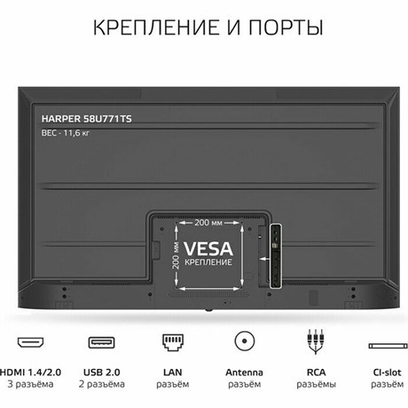 фото: Телевизор Harper 58U771TS
