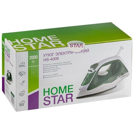 фото: Утюг Homestar HS-4008 бело-зеленый