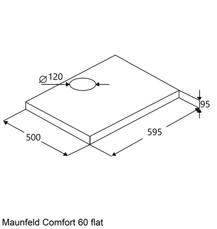 фото: Кухонная вытяжка Maunfeld Comfort 60 Flat черный