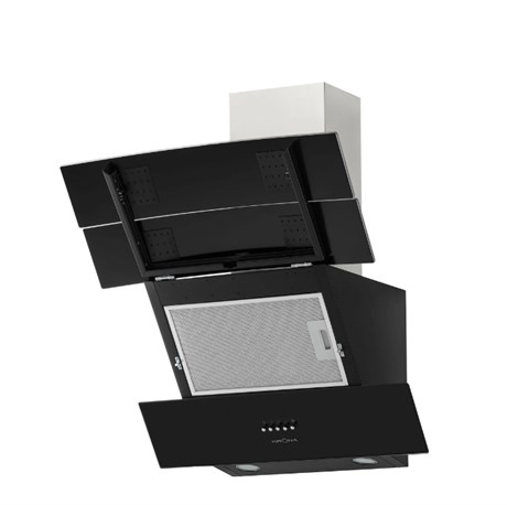фото: Кухонная вытяжка Krona Inga 600 inox/black push button