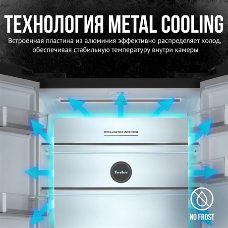 фото: Холодильник Tesler RFD-427BI graphite