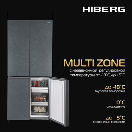 фото: Холодильник Hiberg RFQ-610G GS inverter