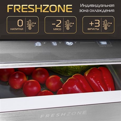 фото: Холодильник Hiberg RFQ-610G GS inverter
