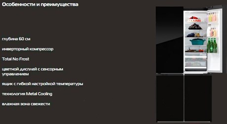 фото: Холодильник Hiberg RFQ-600DX NFGB inverter