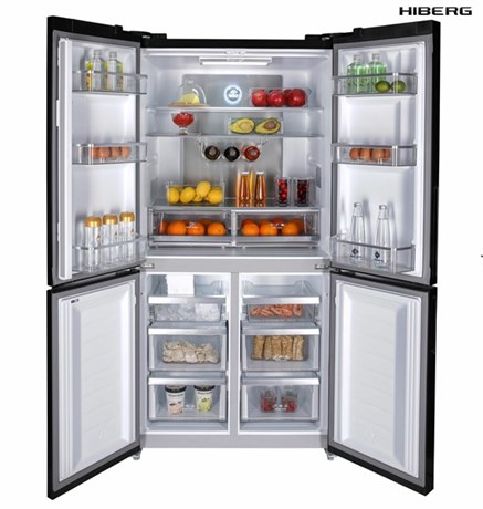 фото: Холодильник Hiberg RFQ-555DX NFGB inverter