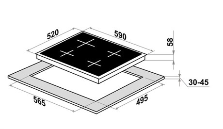 фото: Варочная панель Homsair HIC64SBG Inverter