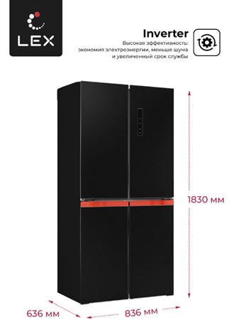 фото: Холодильник LEX LCD450BlXOrID
