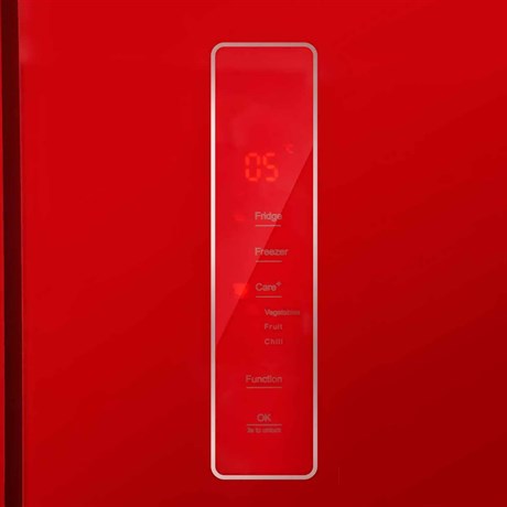 фото: Холодильник Centek CT-1744 NF red glass