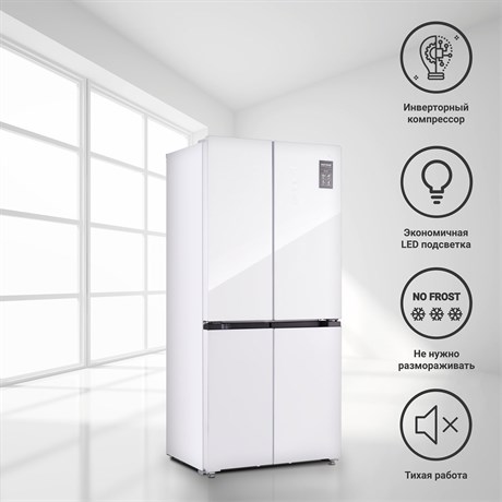 фото: Холодильник Tesler RCD-482I white glass