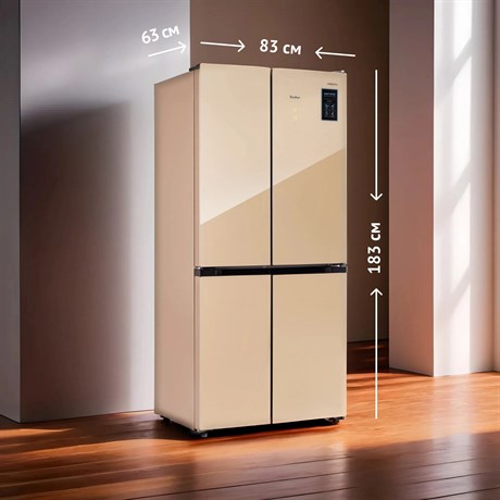 фото: Холодильник Tesler RCD-482I beige glass