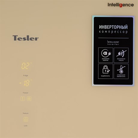 фото: Холодильник Tesler RCD-482I beige glass