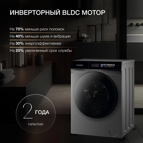 фото: Стиральная машина Hyundai WFE9230 Dark Gray