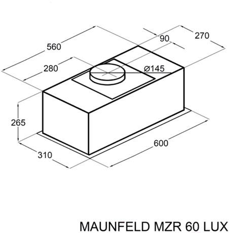 фото: Кухонная вытяжка Maunfeld MZR 60 Lux черный