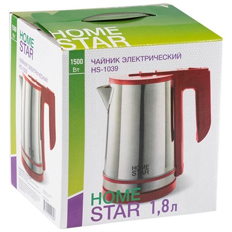 фото: Электрический чайник Homestar HS-1039 вишневый