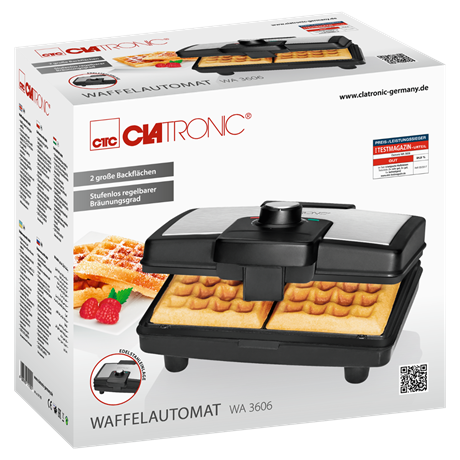 фото: Вафельница Clatronic WA 3606 schwarz-inox