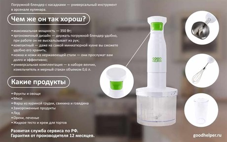 фото: Блендер Goodhelper HB-415SET