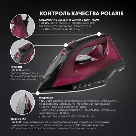фото: Утюг Polaris PIR 2430K фуксия