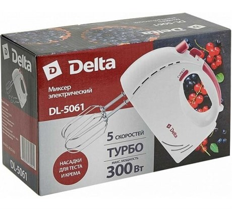 фото: Миксер Delta DL-5061 белый с темно сиреневым